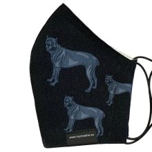 cane corso mintás nyakba akasztható kutyás szájmaszk