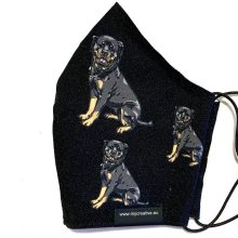 rottweiler mintás nyakba akasztható kutyás szájmaszk
