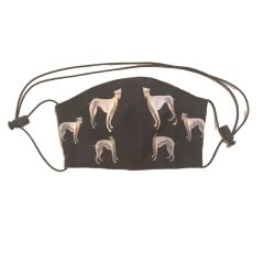 whippet mintás nyakba akasztható kutyás szájmaszk