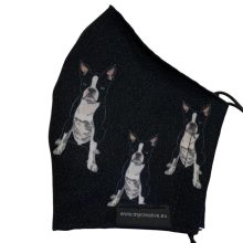 boston terrier mintás nyakba akasztható kutyás szájmaszk