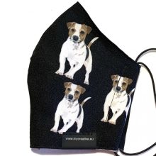 jack russel mintás nyakba akasztható kutyás szájmaszk