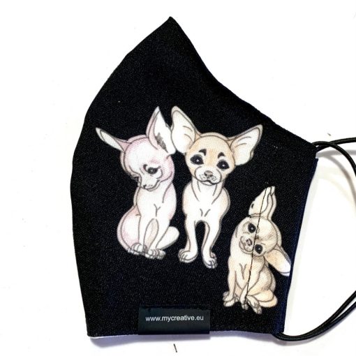 Csivava mintás kutyás szájmaszk