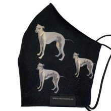Whippet mintás kutyás szájmaszk