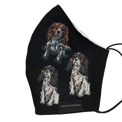 Cavalier King Charles Spániel kutya mintás szájmaszk